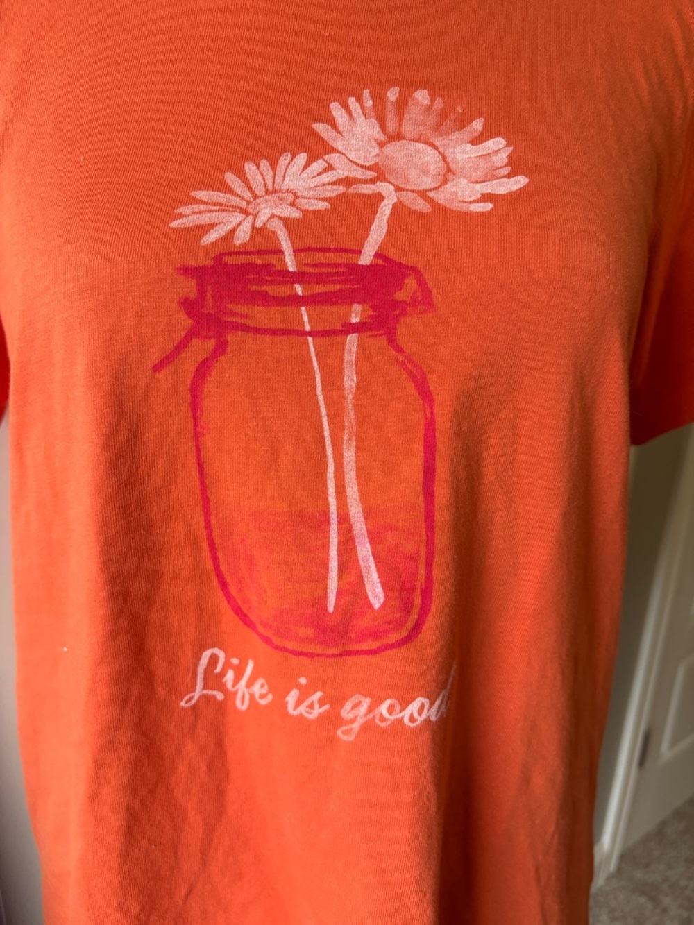 Life Is Good Orange Floral Mason Jar Tee - Picture 4 of 4